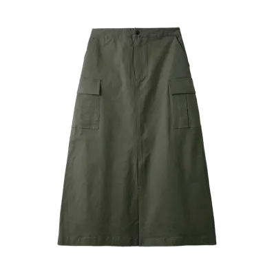 Barbour Japan Limited Maxi-Length Cargo Skirt "Khaki"