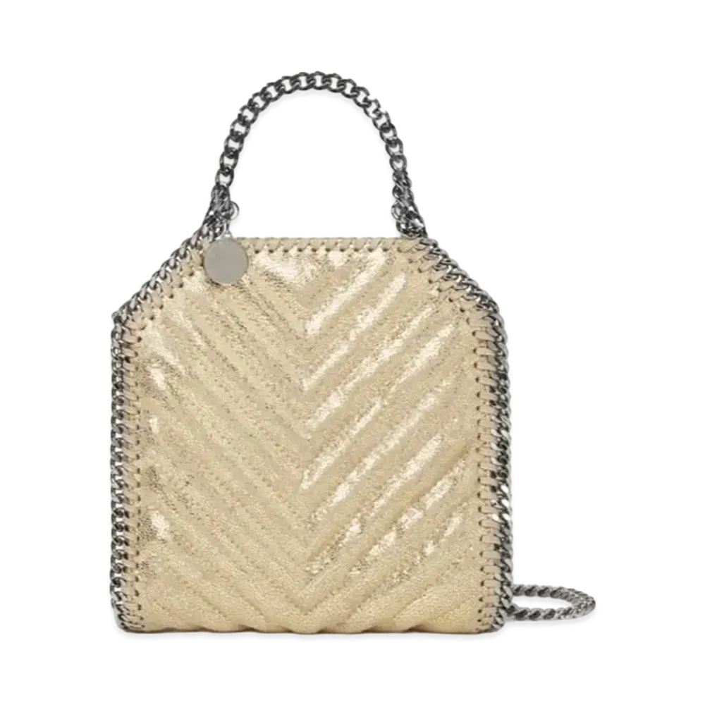 Stella McCartney Falabella Tiny Tote "Shiny Gold"