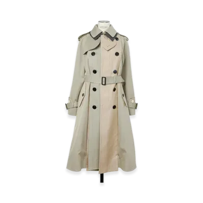 sacai Cotton Gabardine Coat "Light Khaki/Beige"