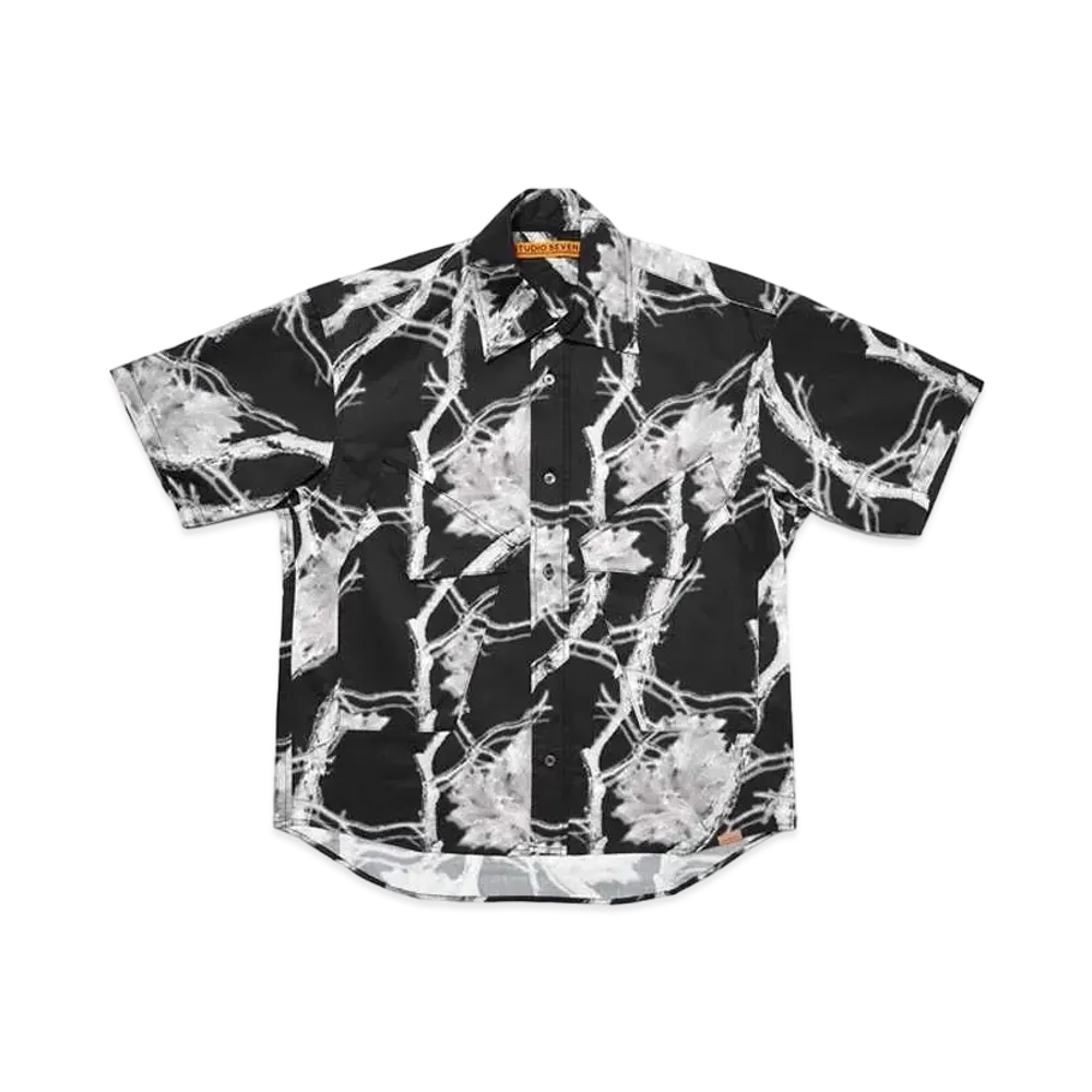 STUDIO SEVEN Real Tree Camo Printed SS Shirt "BLACK"