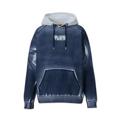 Onitsuka Tiger DENIVITA Unisex Printed Sweat Hoodie "White/Navy"
