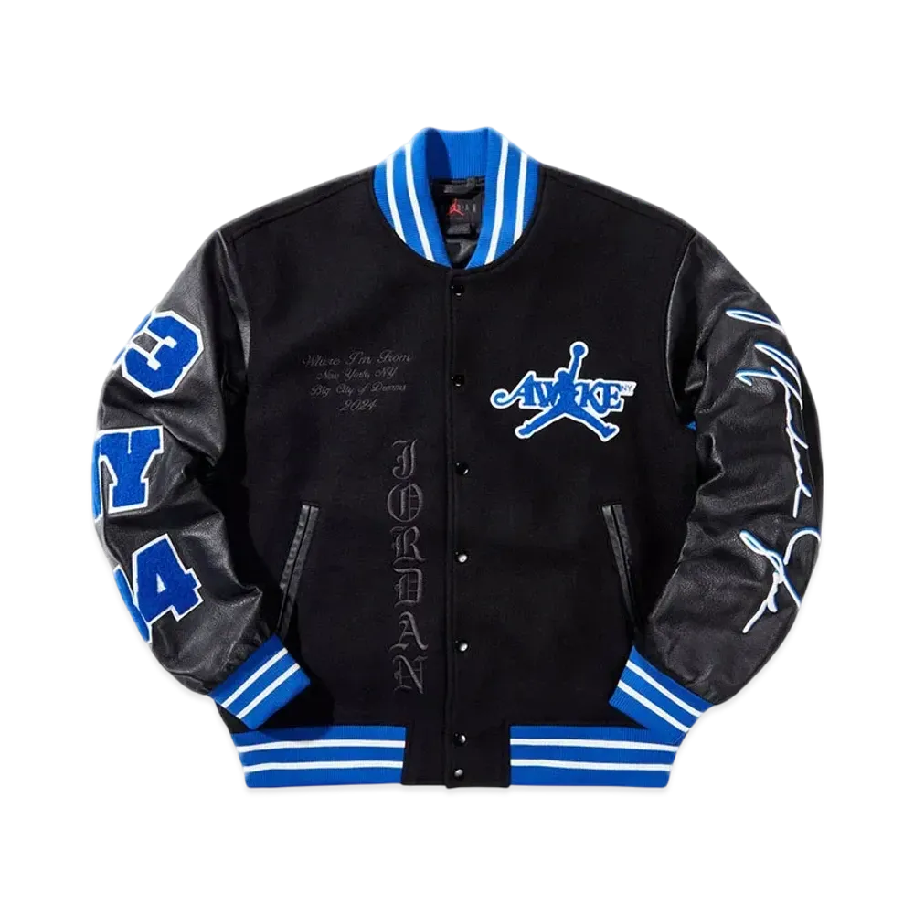 Nike Jordan x Awake NY Varsity Jacket "Black/Game Royal"