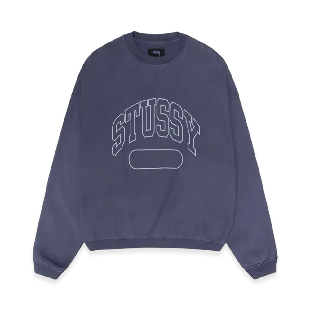 Stussy Varsity Oversized Crew "Washed Blue"