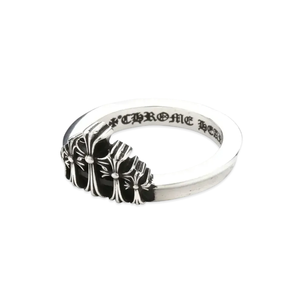 Chrome Hearts Crown CH Cross Ring "Silver"