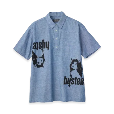 HYSTERIC GLAMOUR Devil Woman Pullover Shirt "Blue"
