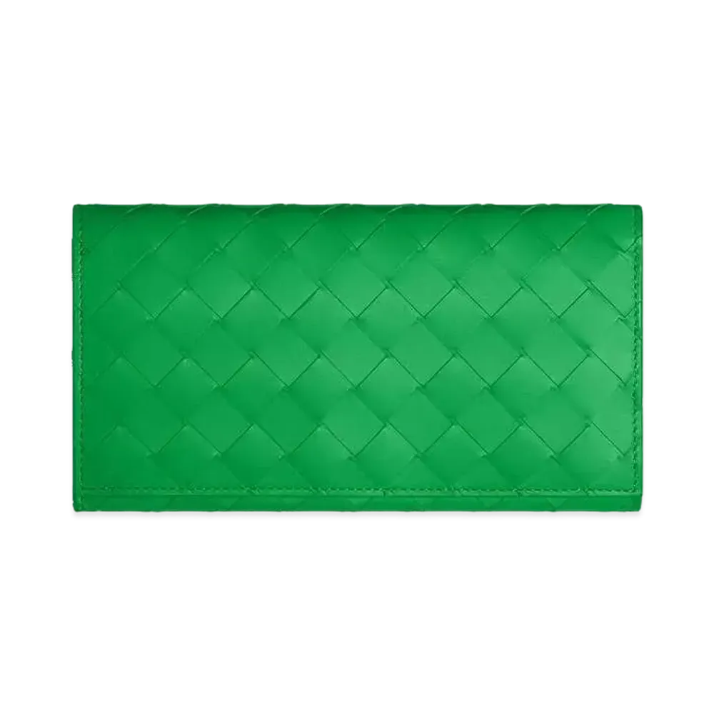 Bottega Veneta Intrecciato Calfskin Bi-fold Wallet "Parakeet"