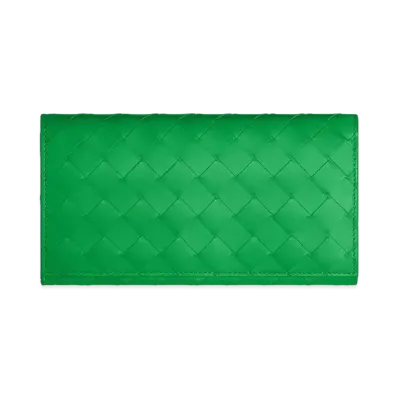 Bottega Veneta Intrecciato Calfskin Bi-fold Wallet "Parakeet"