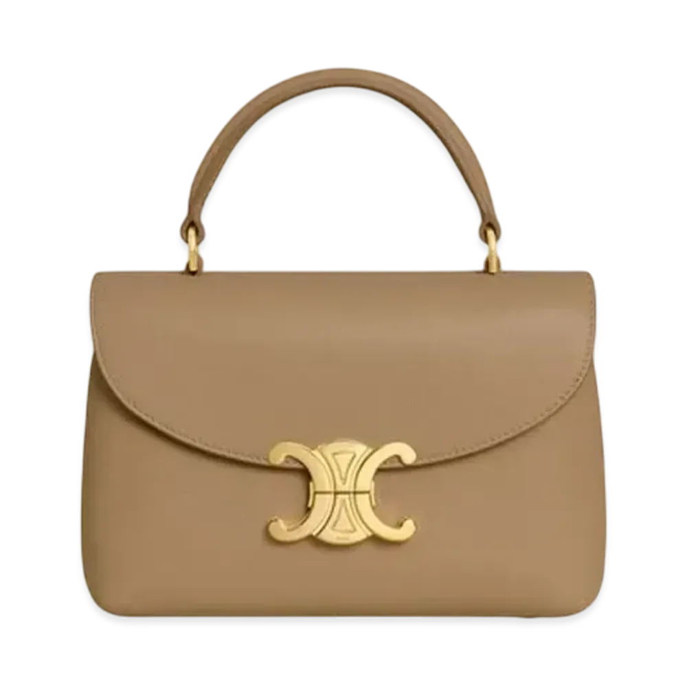CELINE Teen Nino Bag in Supple Grained Calfskin "Smoked Brown"