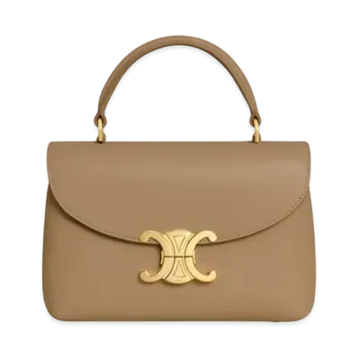 CELINE Teen Nino Bag in Supple Grained Calfskin "Smoked Brown"