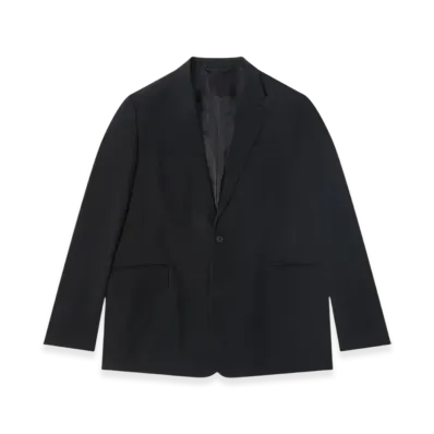 BALENCIAGA Curved Shoulder Oversized Jacket "Black"