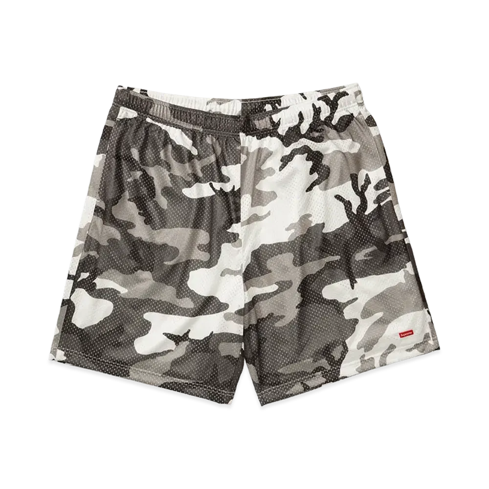 Supreme Small Box Baggy Mesh Short "Snow Camo"