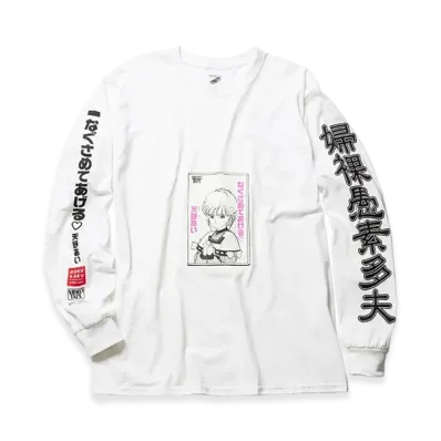 F-LAGSTUF-F x VIDEO GIRL "VIDEO" L/S Tee "White"