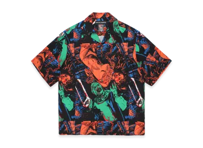 WACKO MARIA x Terrifier Hawaiian Shirt "Orage/Green"
