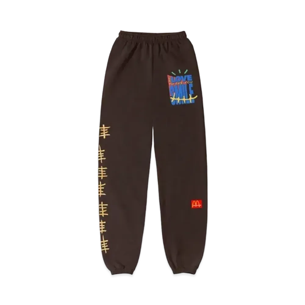 Travis Scott Cactus Jack x McDonald's Smile Sweatpants "Brown"