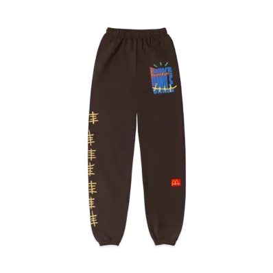 Travis Scott Cactus Jack x McDonald's Smile Sweatpants "Brown"