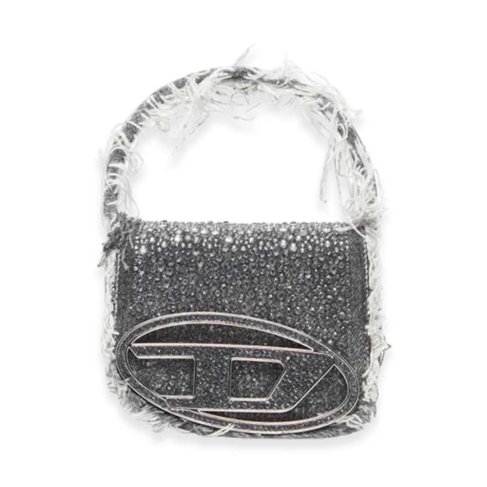 Diesel 1Dr XS 1Dr XS-Iconic Mini Bag In Denim And Crystals "Black"
