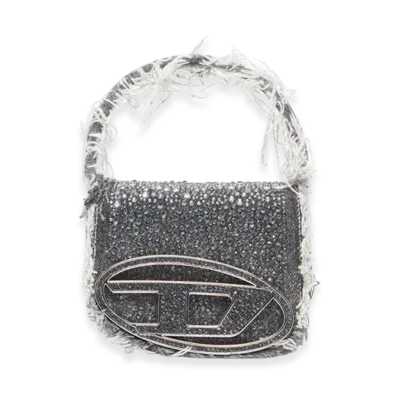 Diesel 1Dr XS 1Dr XS-Iconic Mini Bag In Denim And Crystals "Black"