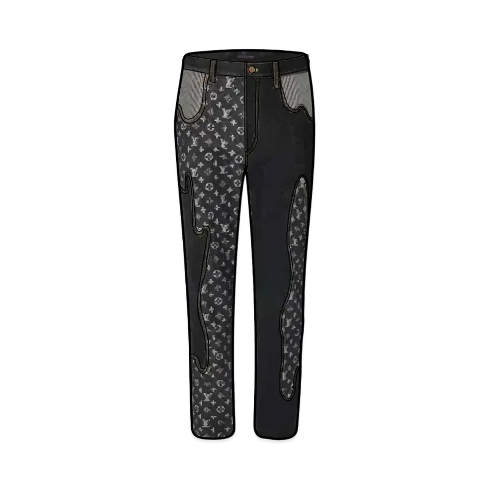 Louis Vuitton x NIGO MONOGARM CRAZY DENIM PANTS "Black"