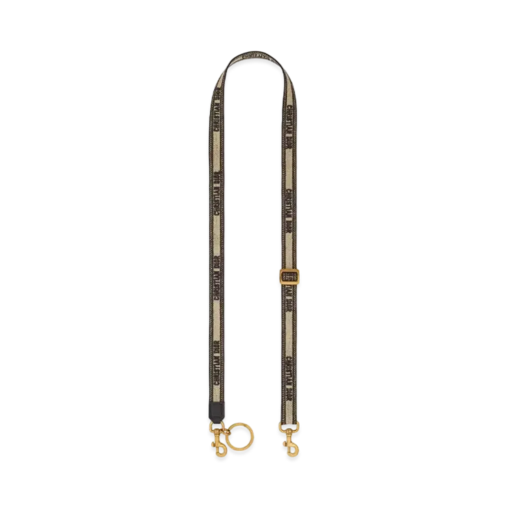 Dior Micro Shoulder Strap Christian Dior Embroidery "Black"