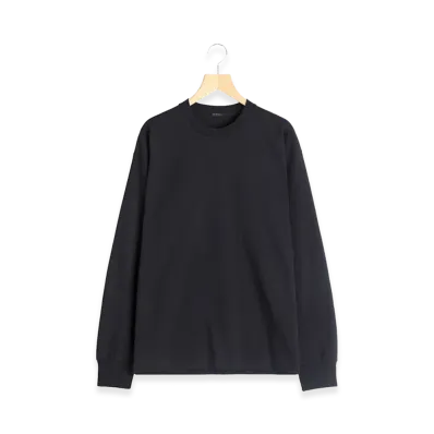 COMOLI Cotton Jersey L/S T-Shirt "Black"
