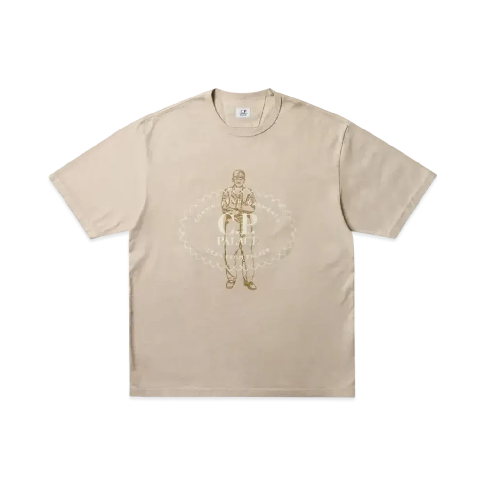 PALACE x C.P. Company Heavy T Shirt "Stone"