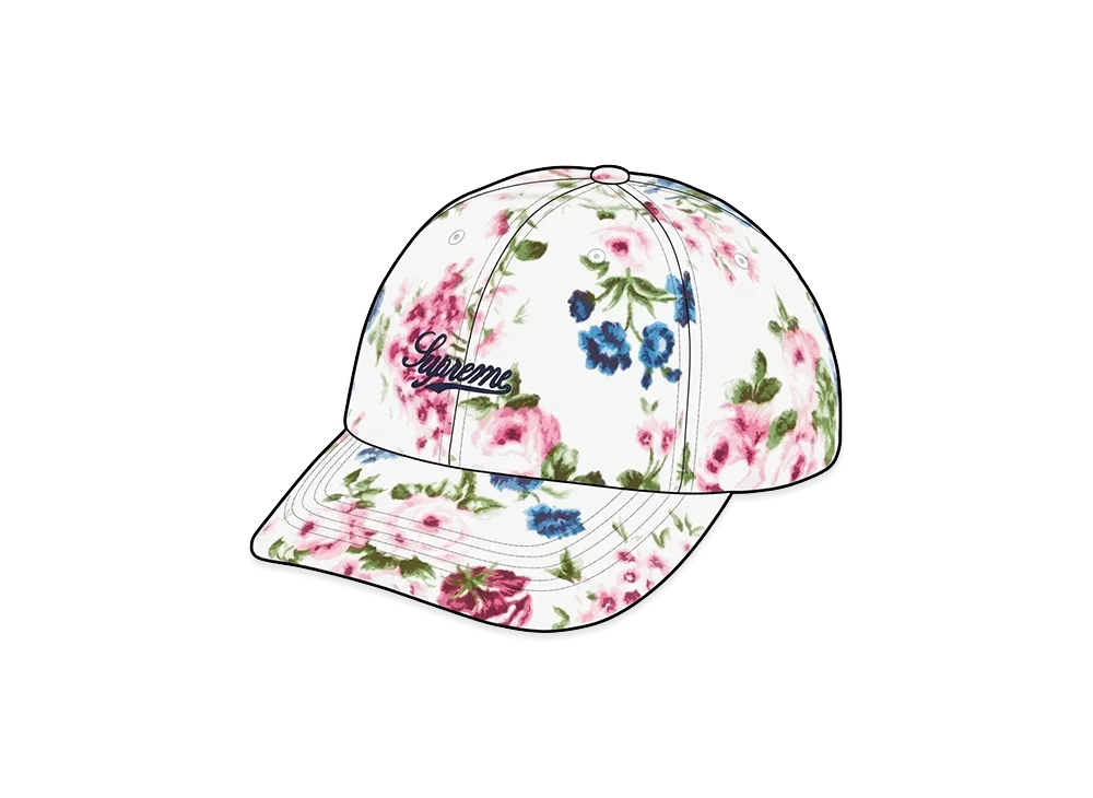 Supreme Floral Flannel 6-Panel "White"