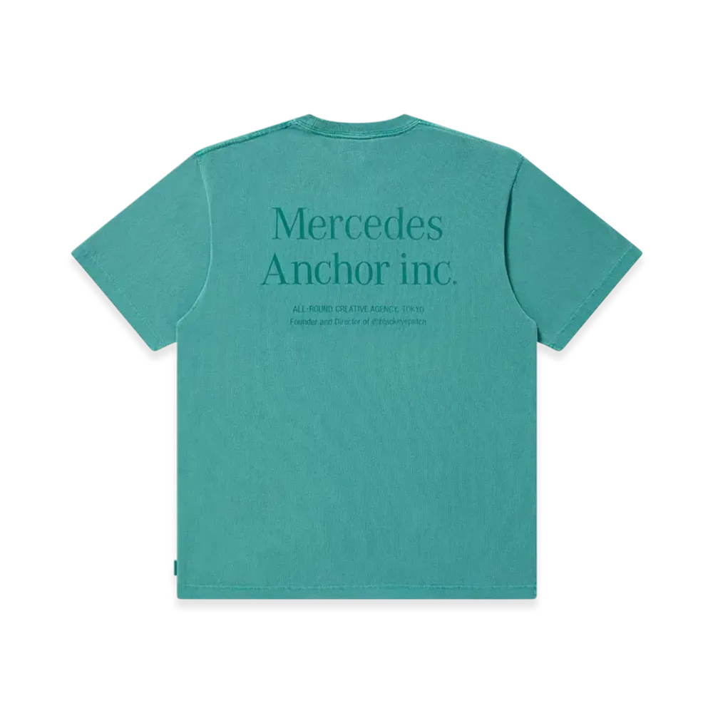 Mercedes Anchor inc. Pigment Dye Logo Tee "Mint"