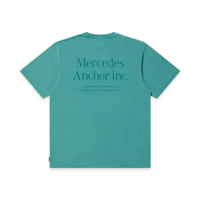 Mercedes Anchor inc. Pigment Dye Logo Tee "Mint"