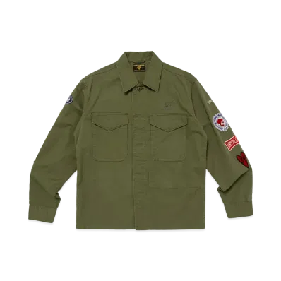 HUMAN MADE Patched Military Shirt "Olive Drab"