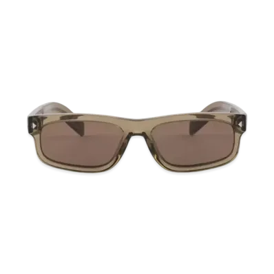 PRADA Sunglasses with The Iconic Metal Plaque "Dark Brown"