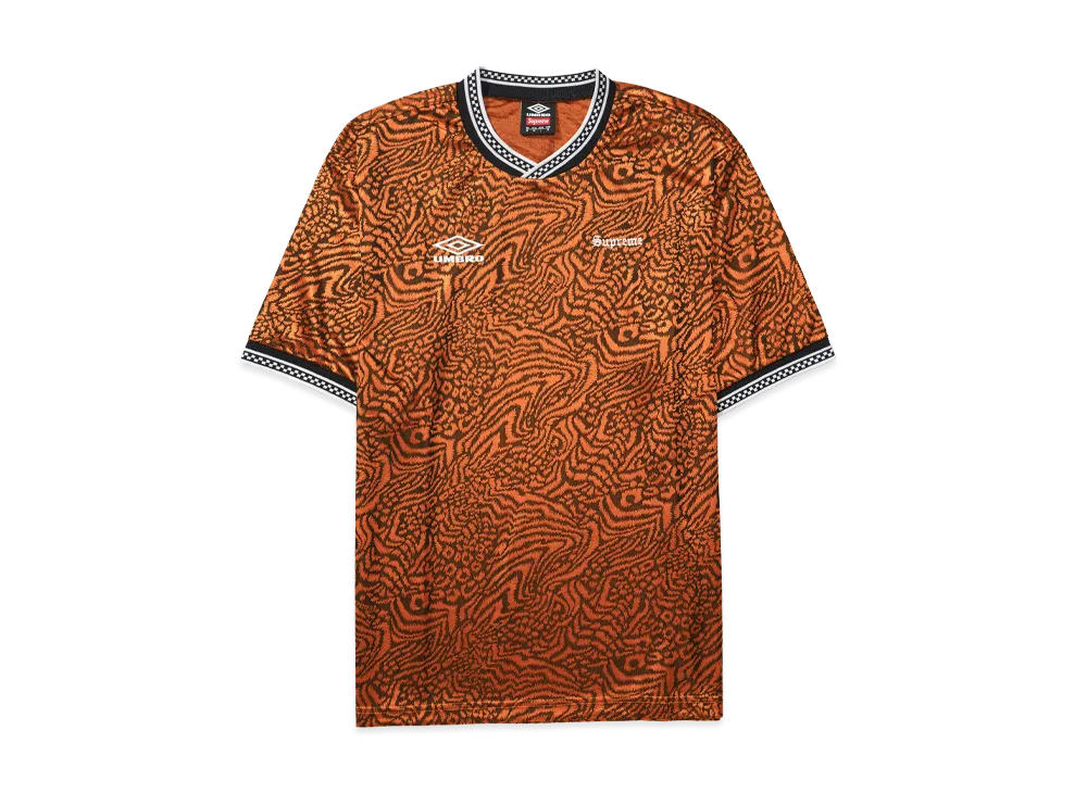 Supreme / Umbro Jacquard Animal Print Soccer Jersey "Orange"