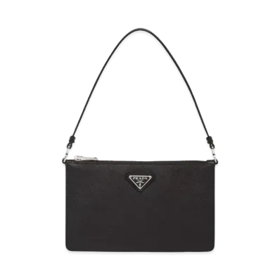 PRADA Brushed Leather Mini Bag "Black"