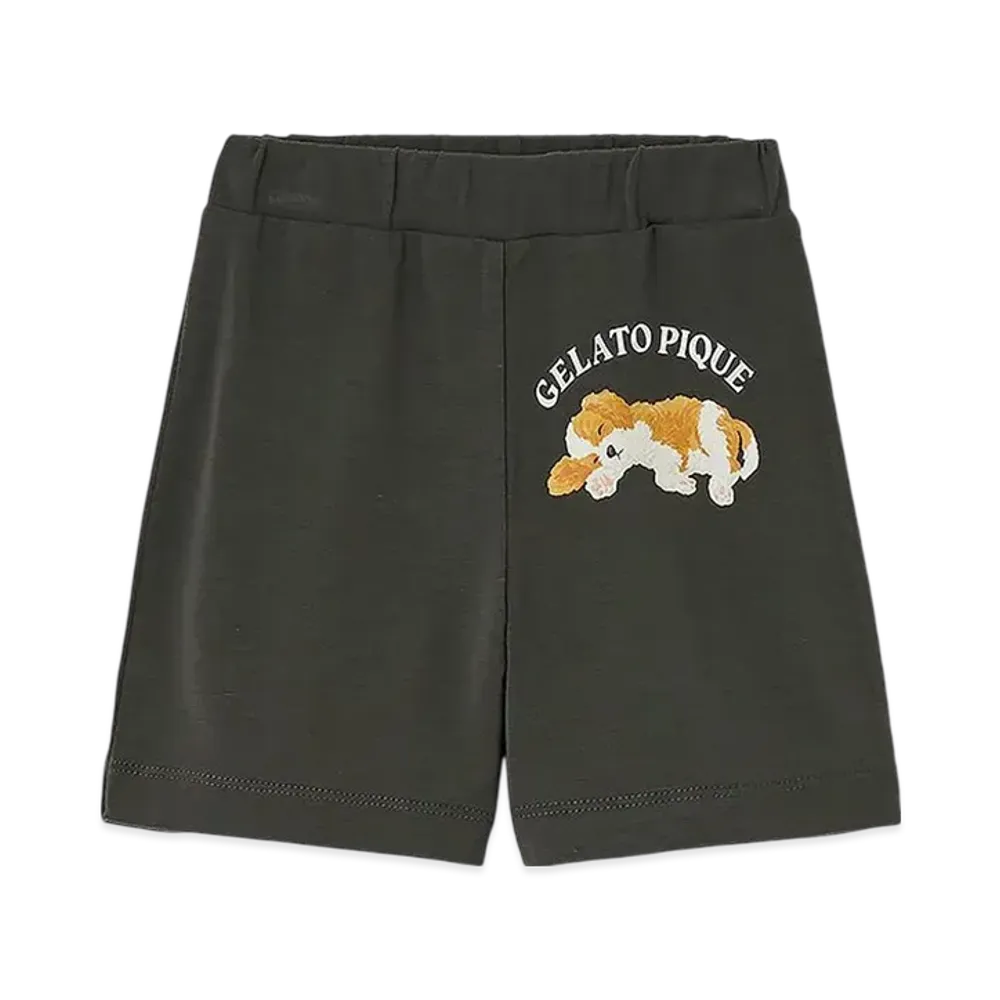 GELATO PIQUE Baby Sleeping Dog Shorts "Charcoal Gray"