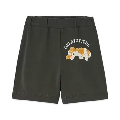 GELATO PIQUE Baby Sleeping Dog Shorts "Charcoal Gray"