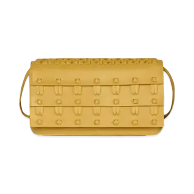 Bottega Veneta Small Nappa Lambskin Shoulder Bag "Cream Candy"