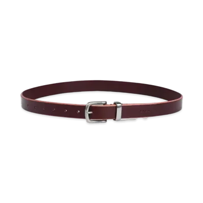 Paul Smith Colored Bridle Leather Belt "Red"