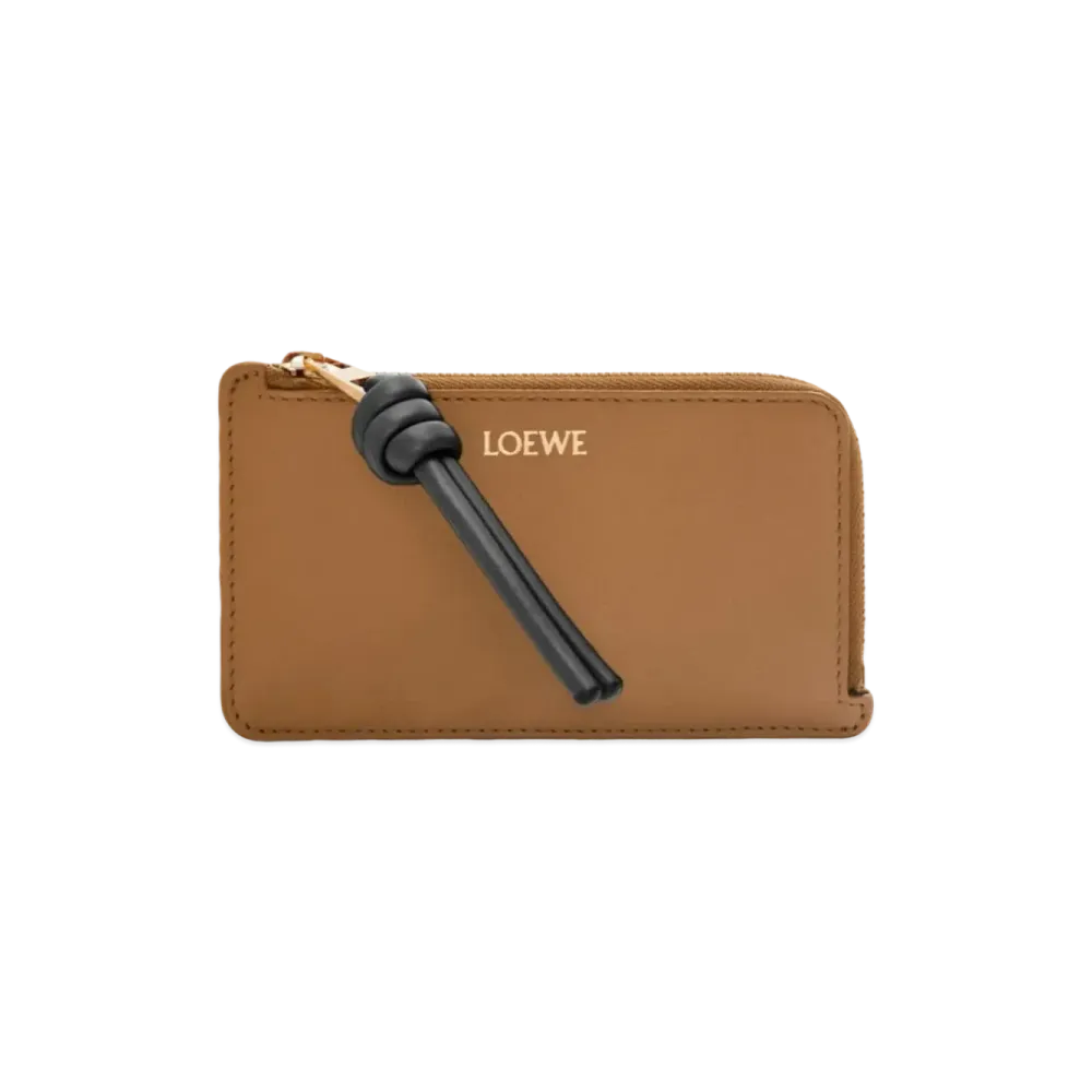 LOEWE Knotcoin Card Holder Shinina Pakaf "Oak/Black"