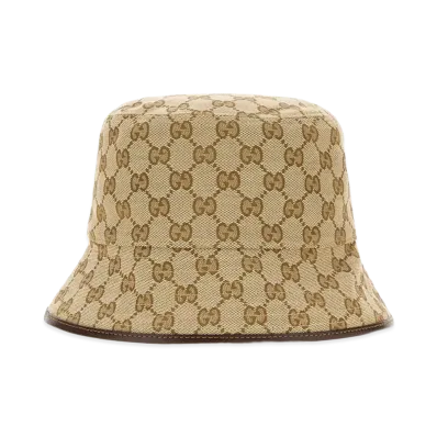 GUCCI Women's GG Fabric Bucket Hat "Beige"