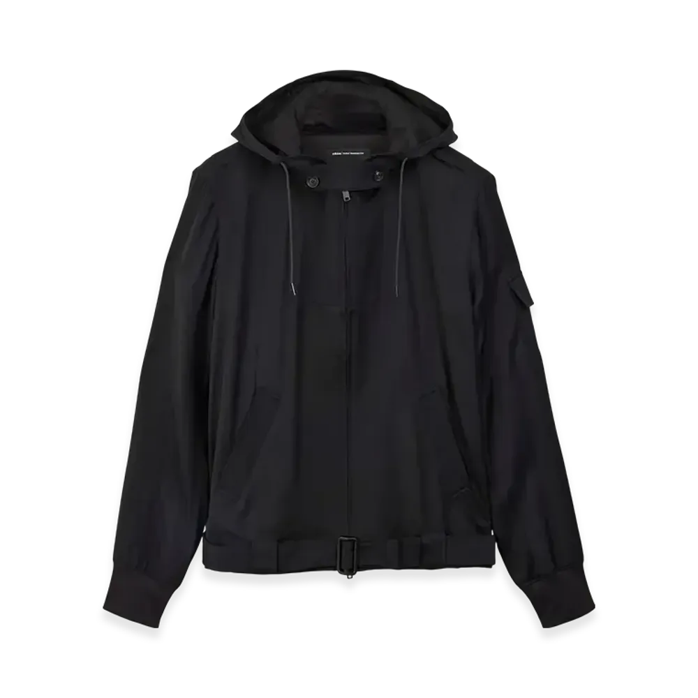 Y-3 Rayon Twill Hooded Top "Black"