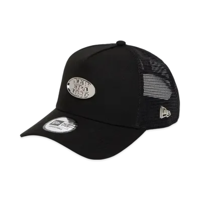 NEW ERA 9Forty A-Frame Tracker Metal Plate "Black/Silver"