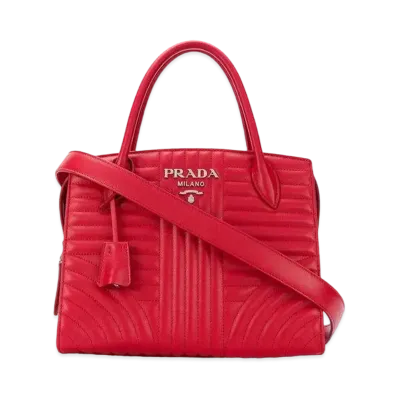 PRADA Esplanade Quilted Tote Bag "Red"