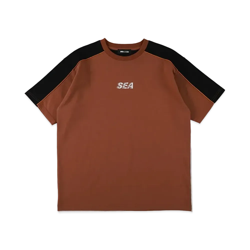 WIND AND SEA SEA Logo Piping Tee "Brown"