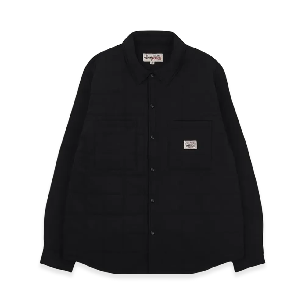 Stussy Quilted Fatigue Shirt "Black"
