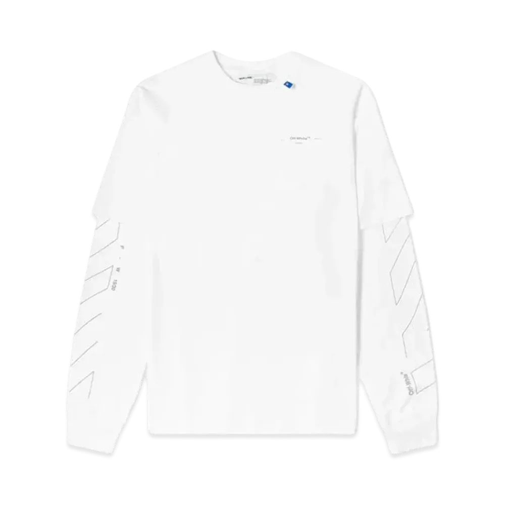 OFF-WHITE Diag Unfinished T-Shirt "White"