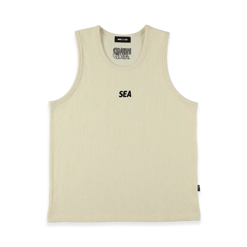 WIND AND SEA Waffle Tank Top "Off White"