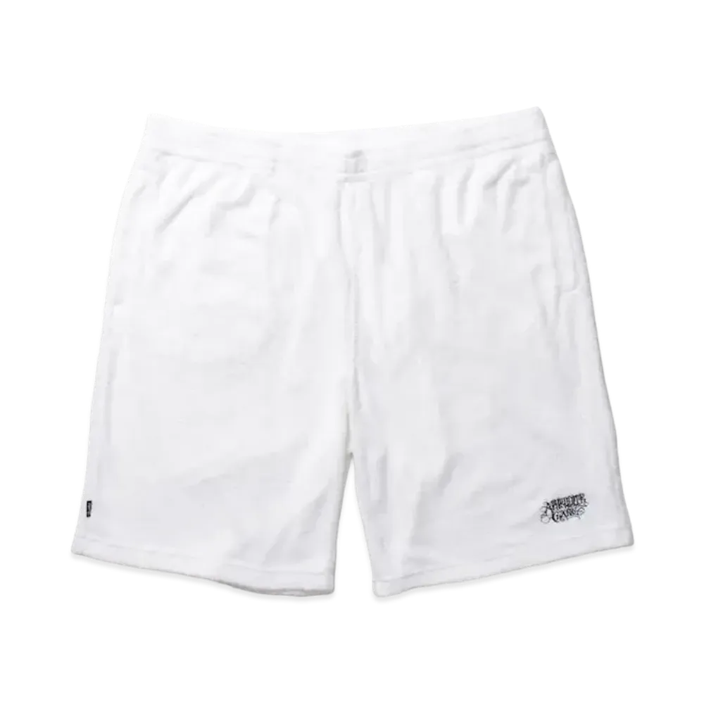 APHRODITEGANG CLASSIC LOGO PILE SHORTS "White"