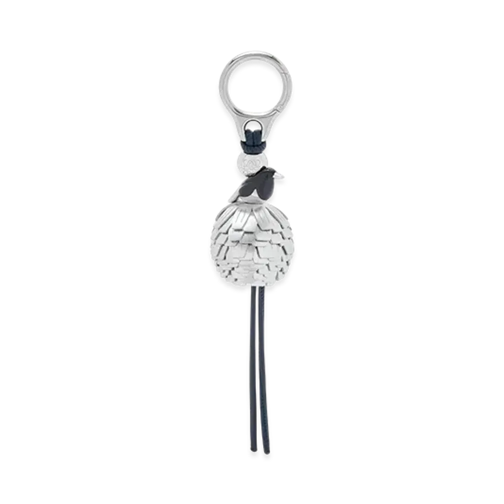 LOEWE Magpie Dice Charm "Deep Navy/Silver"