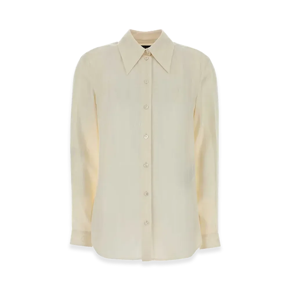 GUCCI Women's Crepe Shirt "White/Ivory"