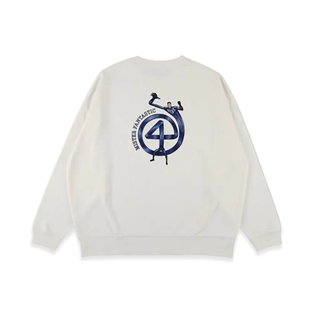 WIND AND SEA x MARVEL Mr. Fantastic Stretch Code Sweat "White"