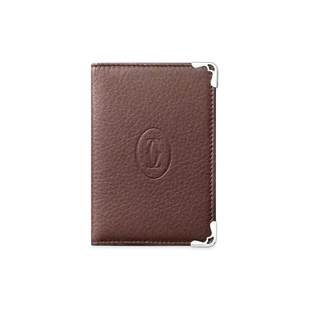 Cartier Must de Cartier Small Leather Goods, Card Holder "Chocolate"